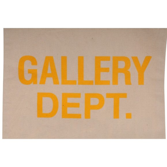 Gallery Dept Logo Work In Progress Canvas Tan Brown Tote Bag 14.5 x 15.5 Canvas